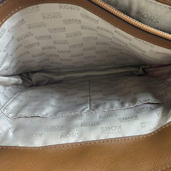 Michael Kors Jet Set Nylon Medium Pocket Tote Shoulder Bag Fuschia Pink 13x9x5 - Picture 7 of 12